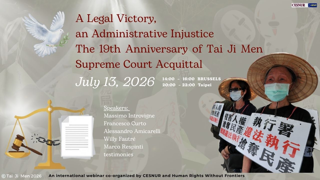 A Legal Victory, an Administrative Injustice The 19th anniversary of Tai Ji Men Supreme Court Acquittal