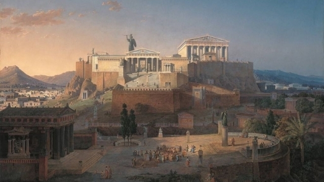 Ancient Athens, the cradle of democracy, in a painting by Leo von Klenze (1784–1864). Credits.