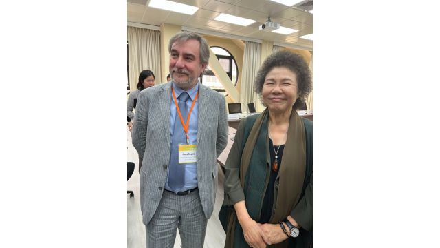 Marco Respinti with President Chen Chu of the Control Yuan, April 11, 2023.