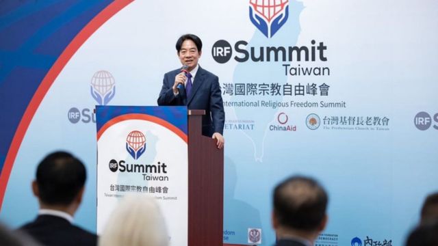 Then Vice President Lai Ching-Te at the opening ceremony in Taipei of the “2023 Taiwan International Religious Freedom Summit,” September 7, 2023. Social media.