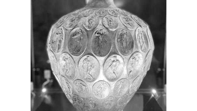 The spectacular Baratti Silver Amphora, found in the sea near Populonia in 1988 and decorated with 132 medallions.