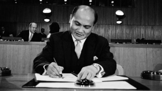 On December 20, 1966, at the Twenty-first Session of the General Assembly of the UN in New York, the Philippines through Ambassador Salvador P. Lopez (1911–1993) were among the first states that signed the International Covenant on Civil and Political Rights and the International Covenant on Economic, Social and Cultural Rights. Source: United Nations.