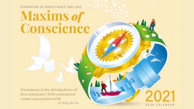 The 2021 desk calendar “Maxims of Conscience.”
