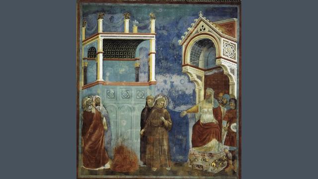Giotto (1266–1337), “St. Francis Before the Sultan,” Assisi, Upper Basilica of St. Francis. Credits.