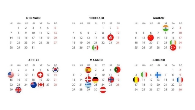 Tax Freedom Day in different countries in 2019 according to the Italian investment company Moneyfarm